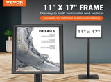 Pedestal Sign Holder Adjustable Poster Stand 11 x 17 Inch Metal Base V952-BZJJSDZJCZCGJFCLWV0