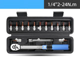 14in 2-24Nm Torque Spanner Adjustable Torque Wrench Bicycle Repair Tool Kit Set Tool y14052 V1366-AZ2-W-21763