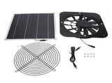 Solar Panel Fan Kit Solar Exhaust Fan 100W Solar Powered Panel with 10inch Round Fan for Greenhouse V1294-YM0706-3114230113611