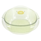 1 Set Fruit Washer Strainer Bowl Light Green Dual Use Plastic Vegetable Washing Basket for V1192-AZ-W-29166
