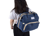 Backpack Multifunctional Foldable Large Capacity Baby Diaper Storage Bag for TravelDark Blue V1294-YM0523-3117210159813
