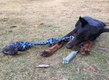 Spring Pole Dog Rope Toy Dog Tug of War Toy Outdoor Hanging Exercise Rope for Pet V1294-YM0717-10117304
