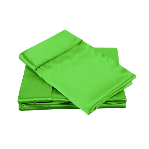 Big Sleep 300TC Deluxe Essentials Satin Sheet Set Lime King V442-HIN-SHEETS-300TCSATIN-LIME-KI