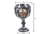 Resin ArmourFrame Skull Goblet 2 PCS, Medieval Style Resin Wine Cup, Stainless Steel Inner Cup for V1221-XM-LB4275-ZS107