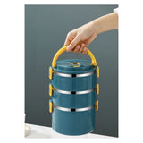 4 Tier Stackable Stainless Steel Lunch Box Sealed V1370-AZ4-19017