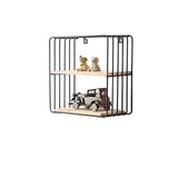 Wooden Iron Wall Shelf Living Room Kitchen Bathroom Elegant Exquisite Wall Mounted Storage Shelf V1294-YM0715-3117220079114