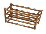 Wine Rack Pine Wood Wine Bottle Storage Shelf Display Organizer Decor for Countertop Home 4 Layer 20 V1294-YM0703-3116230002813