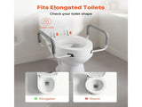Raised Seat with Arms, 136.1 kg Load Capacity, 88.9 mm Lift Height, Widened Commode Elevated V952-AZSJGMTZD35YISHJB001V0