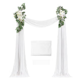 VEVOR Artificial Wedding Arch Flowers Kit White With 2 Pcs Flowers 1 Pcs Drapes V952-HLGMHTJ3JTBSM0INQV0