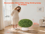 Artificial Topiary Ball, 584mm Faux Boxwood Plant Balls, Fake Silk Tree Look Real, Easy Assembly for V952-RGZWXJQ23YC09HHQK001V0