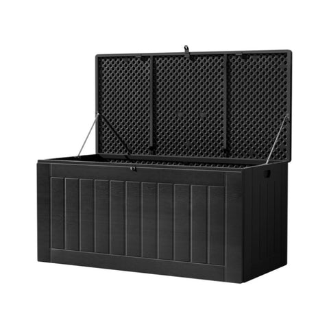 Gardeon Outdoor Storage Box 830L Container Lockable Bench Tool Shed All Black OSB-S830-ABK