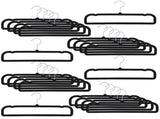 Black Velvet Hangers 20 Pack, Slim Space-Saving Design, Non-Slip Flocked Surface with Rotating Metal V1369-AZ3-W-08575