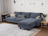 Levede L-shaped Sectional Sofa Lounge Chaise Set SOFABED1007-GY