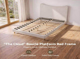 Artiss Double Bed Frame with Boucle Headboard, Beige, 300kg Capacity BFRAME-H-DORA-D-BG-ABC