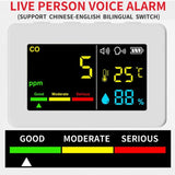 3-in-1 Portable Air Quality Meter, CO, Temperature and Humidity, Color Screen, Carbon Monoxide V1237-ZY-715-135