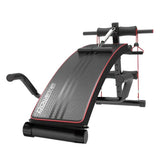 Powertrain Incline Sit-Up Bench with Resistance Bands and Rowing Bar WBD-103