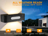 Solar Fence Lights, Solar Wall Lights Waterproof Outdoor Up and Down Lighting for Outside, Garden, V1107-118-90836-WAR-8PACK