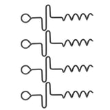 4PCS Spiral Tent Tacks Iron Stable Spiral Type Heavy Duty Spiral Tent Stake for Tent Trampolines V1294-YM0703-3111230089811