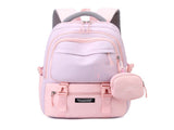 Pink and Purple Large Capacity Student Backpack - Durable Oxford Cloth School Bag with Laptop V888-ELOSUNG32511