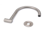 Brushed Nickel Round Gooseneck Arm Faucet Water Outlet Wall Mount Bathtub Spout V1233-SP913BS