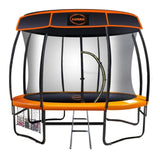 Kahuna Trampoline 12 ft with Roof - Orange TRA-KAH-12-OR-RF