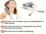 Beige Blue neck and shoulder massager, deep tissue massage, ergonomic massager, relaxation massager, V1347-110-BLU-03400