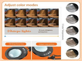 Professional 10X Magnifying Desk Lamp with Adjustable Swing Arm, 5 Color Modes & 10 Brightness V1341-ZY-YHY6KNXN-ROUNDBASE
