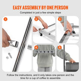 VEVOR Garden Tool Organizer, 10 Slots with Hooks, Yard Tool Tower Rack with Wheels for Garage V952-CKGJSNJJSJSSTJEMHV0