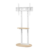 Artiss Mobile TV Floor Stand 40-75" Bracket Universal Adjustable Shelves Wheels TV-MOUN-4075-WH