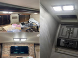 2pcs 12V RV Interior LED Ceiling Light Boat Camper Caravan Trailer Double Dome Light V201-QUEW13035626X2