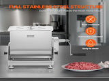 Manual Meat Mixer, 15L Tilt Tank Meat Processing Equipment, Stainless V952-SYRLJBJKQXK16O0YZ001V0