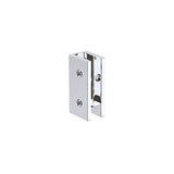 100cm Wall to Wall Frameless Shower Screen with Chrome Brackets and SS Hinges, Square Knob Handle V63-853261