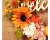 45cm Fall Wreath - Thanksgiving Wreath, Artificial Fall Garland, Welcome Wreath Decorations V1263-JX-1604