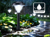 Solar Landscape Lights 4-Pack 10-LED Warm White Outdoor Lights Garden Lights - White - Size 13.4in V1107-118-95995-WHT