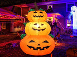 3.9FT Halloween Inflatables Pumpkin Outdoor Decorations LEDs Blow Up Inflatables 3 Inflatable V1294-YM0901-L6888US