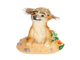 Straw Hat Meerkat Ornaments Meerkat Garden Statue Flower Pot Decoration Resin Crafts for Lawn Garden V1294-YM0715-3111210436111
