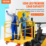 Forklift Safety Cage, 544 kg Load Capacity, 92 x 92 cm Folding Forklift Work Platform with Lockable V952-CCGZPTCWMS112KVAFV0