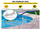 Swimming Pool Handrail Ladder Handrail Stainless Steel Rail w/ Base Plate V952-WYCYCBX449X344MSTV0
