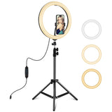 11.8 Led Ring Light With Tripod And Phone Clamp - 3 Modes Dual Colour Temperature Curved Surface V562-B8903TKP