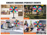 36 inch Spinning Prize Wheel, 18 Slots Spinning Wheel, Roulette Wheel with a Dry Erase and 2 V952-CJZLJP36YCLD348OOV0