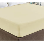 400TC Cream 100% Cotton Sateen Fitted Sheet King V442-ABR-FITTEDS-400TC-CREAM-KI