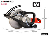 BAUMR-AG 3500W 350mm/14" Electric Concrete Demolition Cut-Off Saw, Wet and Dry Cutting, Diamond V219-SAWCONBME8XA