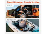 Kayak Cart, 158.8 kg Load Capacity, Kayak Trolley with 30.5 cm Inflatable PU Tires & 2 Straps, V952-SPSPHTTC13INFQKUY001V0