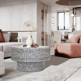 DIAMOND MOTHER OF PEARL COFFEE TABLE BLACK V742-VC2BLK