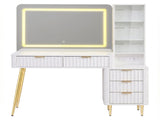 Artiss Dressing Table LED Vanity Desk Charging Station White FURNI-L-DRESS10-WH-AB