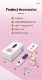 Cordless Hair Straightener Brush, Portable Mini Ionic Hair Straightener with Titanium Plates, USB V1107-110-88208-PNK-205MM