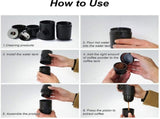 Portable Manual Coffee Maker 70ml Mini Ground Espresso Coffee Maker V1263-JX-5691