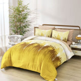 Floral Stripes Comforter Set, King Size, Cozy 3-Piece Bedding with Pillowcases V745-MAB010942AJ3