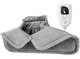 Silver gray This multifunctional electric heating pad 6 temperature levels, 4 timer settings, V1232-SMXJST002