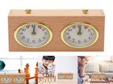 Chess Clock Timer,Board Game Analog Wooden Competition Timing Tools High Accuracy Mechanical for V1369-AZ3-W-04470